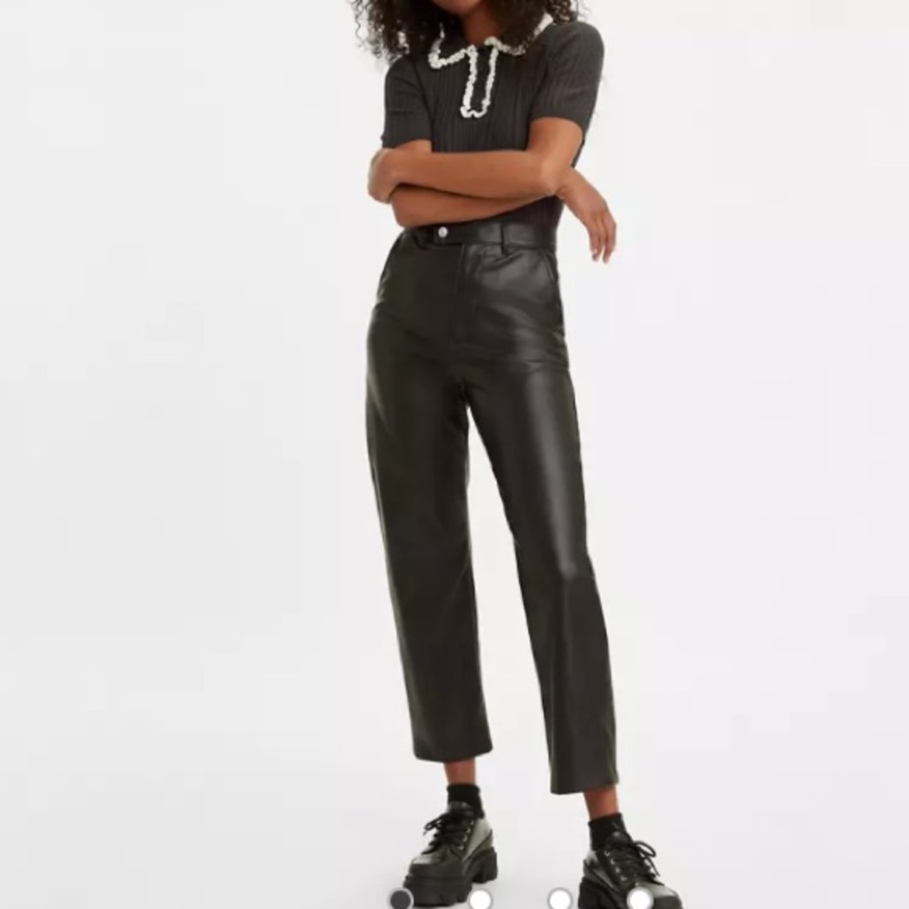 Levis Math Club Slacks Faux Leather Pants